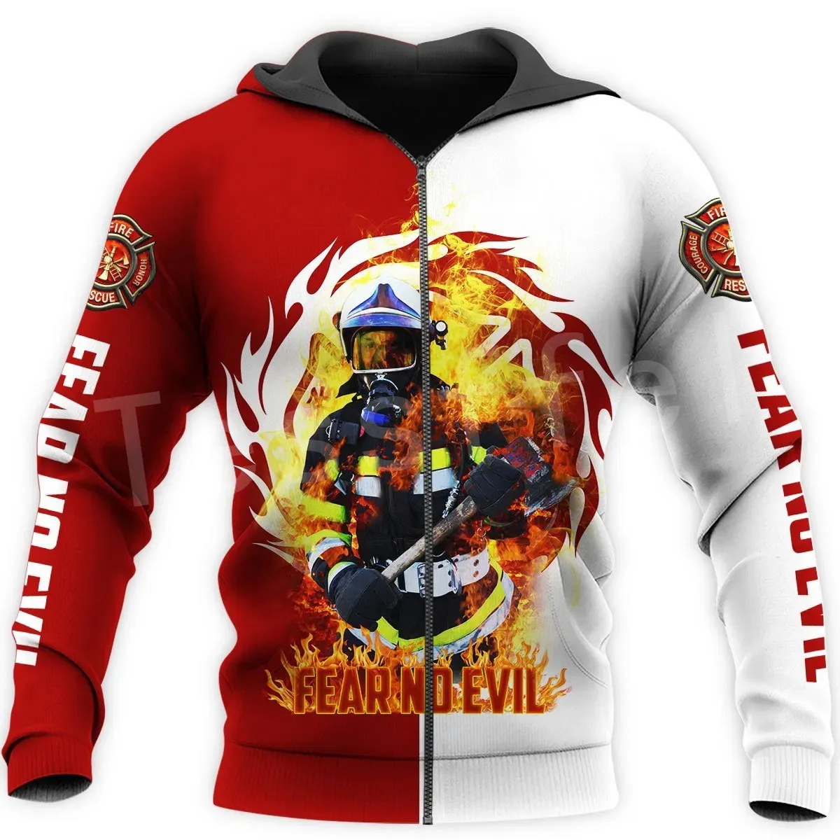 Firefighters Suit Firemen Hero Harajuku women for men Pullover Fashion Unisex 3D Printed Zip Hoodies/Sweatshirts/Jacket A-4 | Мужская