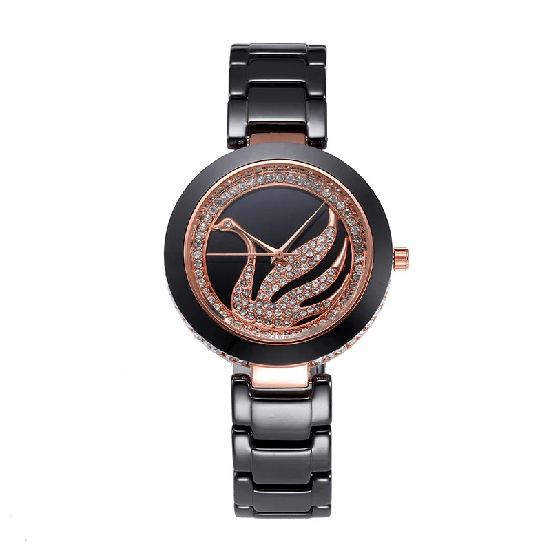 Часы наручные женские кварцевые с цирконием роскошные брендовые