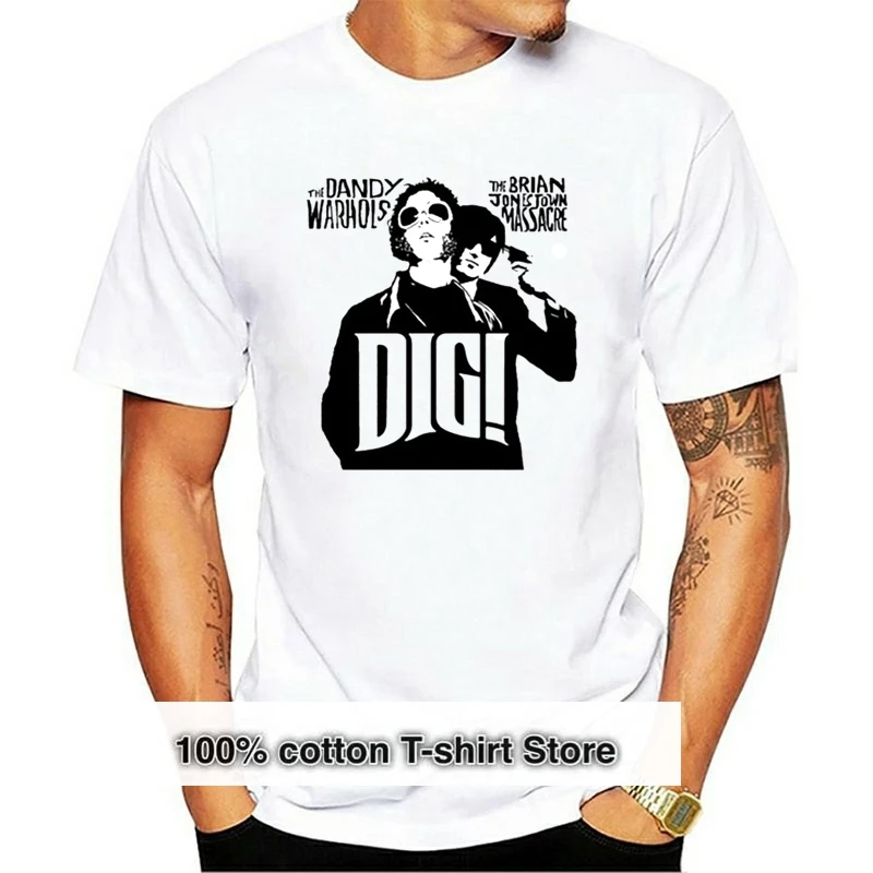 

Dig Brian Jonestown Massacre & Dandy Warhols T Shirt Tee Many Colors Gift New Round Neck Tee Shirt