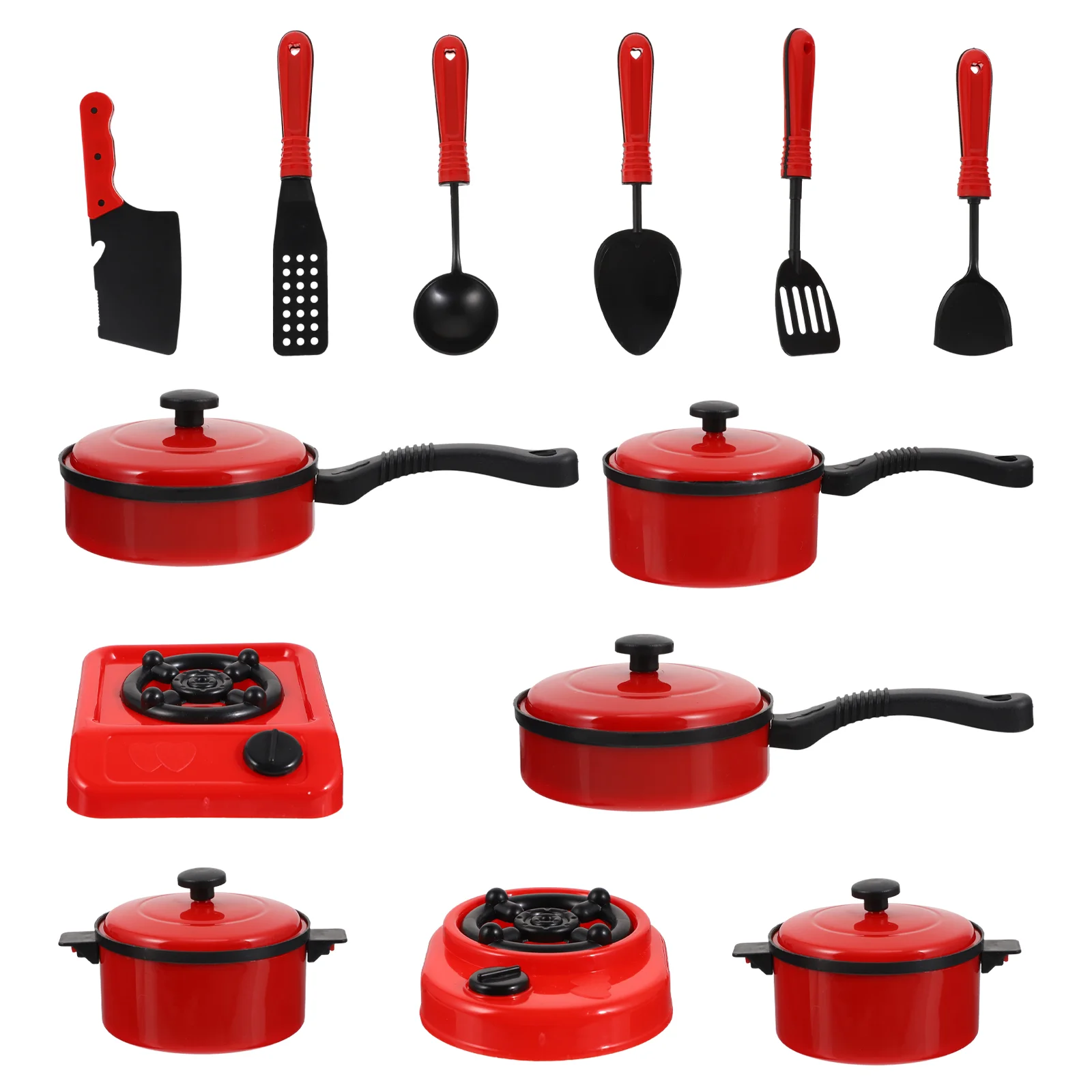 

13Pcs Educational Toys Kids Kitchen Themed Design Toys Interactive Toys Red