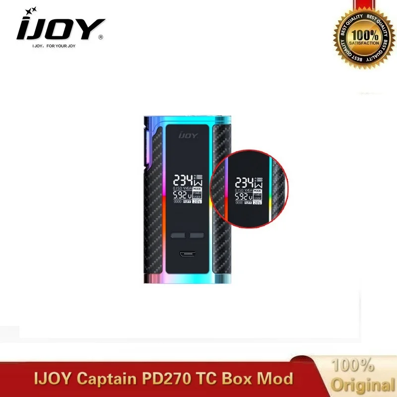 Боксмод IJOY Captain PD270 TC 234 Вт подходит для Vape Tank испаритель электронная сигарета VS Gen