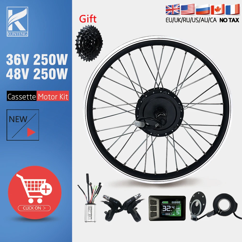 Комплект для преобразования электровелосипеда 36V48V 250W eBike 16 20 24 26 - Цена: 13578.65