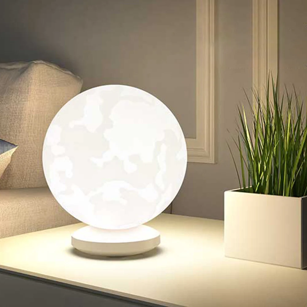 3D Moon Ball Настольный светодиодный светильник ночник цветная Настольная лампа с