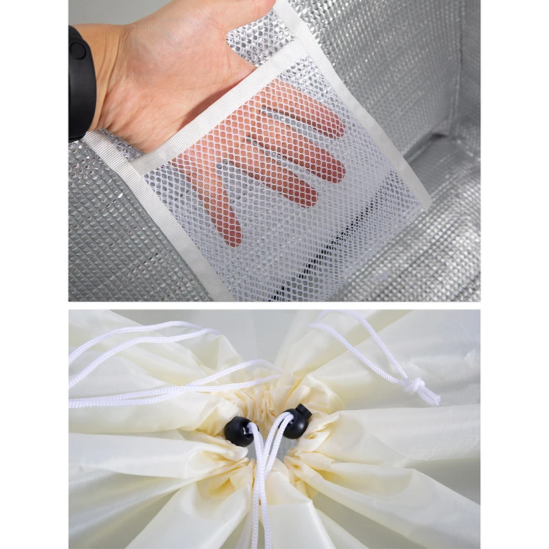

Insulated Grocery Bags Foldable Storage Bag Portable Drawstring Pocket High Capacity Reusable Shopping Bag SP99