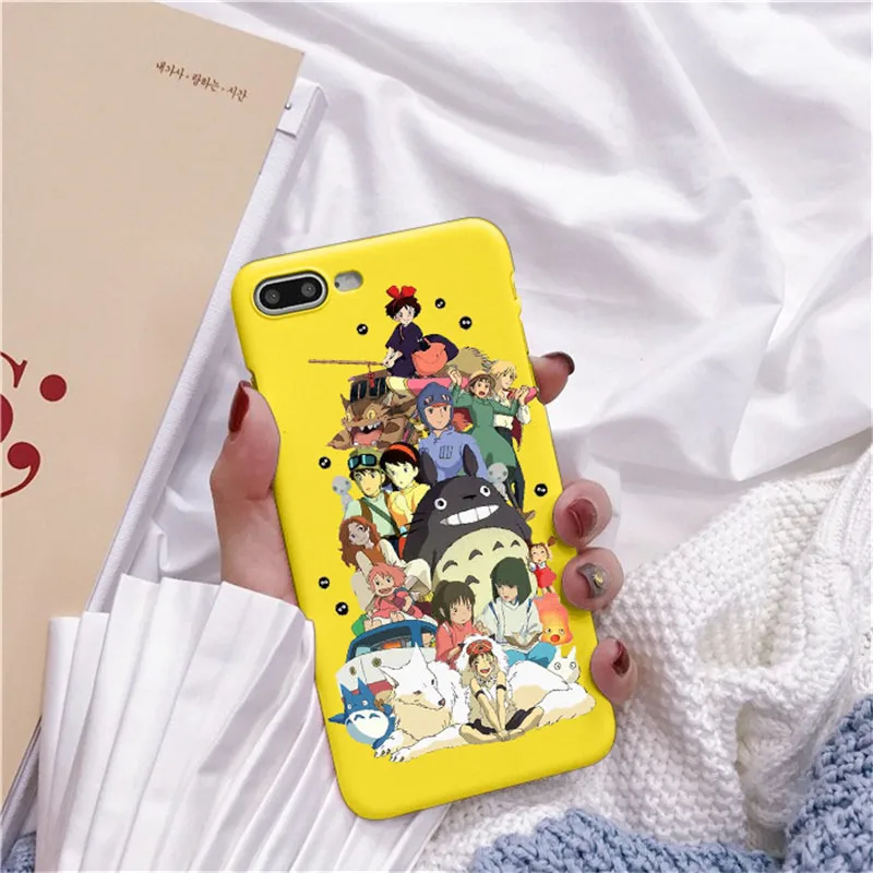 Мягкий ТПУ чехол для телефона Bonito Totoro Ghibli Miyazaki аниме Viagem de Chihiro Kaonashi iPhone 7 8 Plus 6 5 Max 4