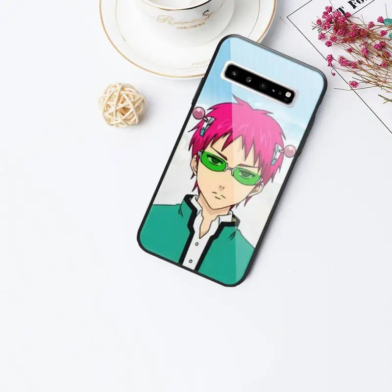 

The Disastrous Life Of Saiki K Glass Phone Case For Samsung Galaxy S20 Ultra S10 S9 S8 S7 Plus Edge S10 E Lite Note 8 9 10 Pro