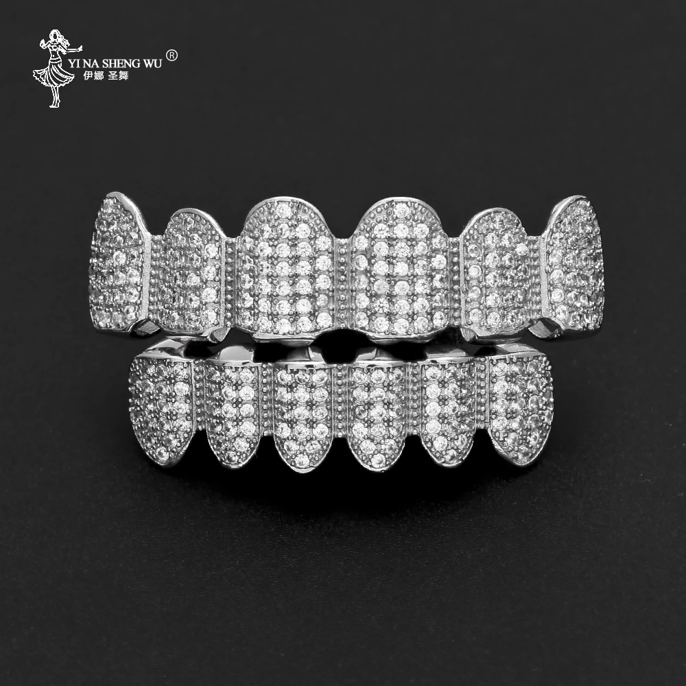 Мужской перламутровый гриль в стиле хип хоп блестящий полностью покрытый