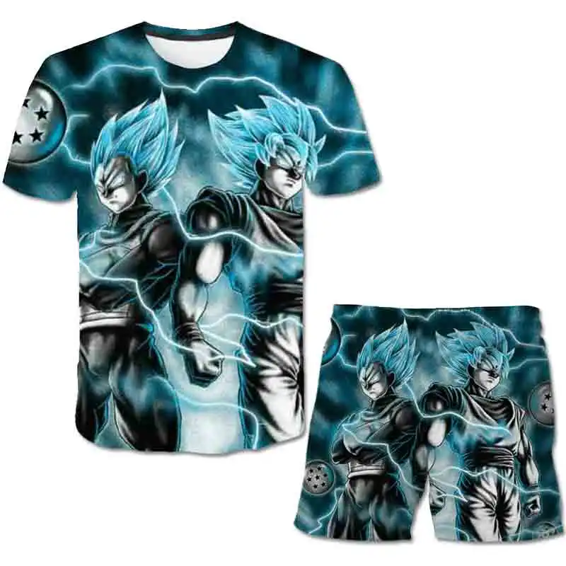 

Dragon-Ball 2Pcs Teen Kids Boys Outfit, Summer children Round Collar Short Sleeve Top + Casual Shorts Set 4T-14T Clothing Sets