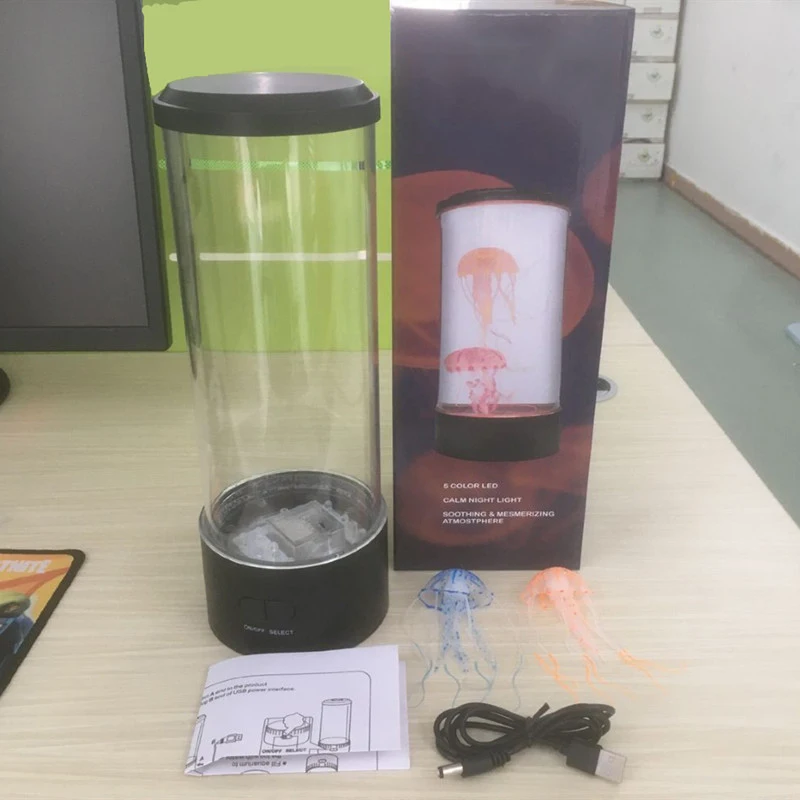 L&aacute;mpara LED creativa de Medusa para decoraci&oacute;n de Acuario, luz nocturna vers&aacute;til con funci&oacute;n de sincronizaci&oacute;n, 7 colores que cambian, mesita de noche-2