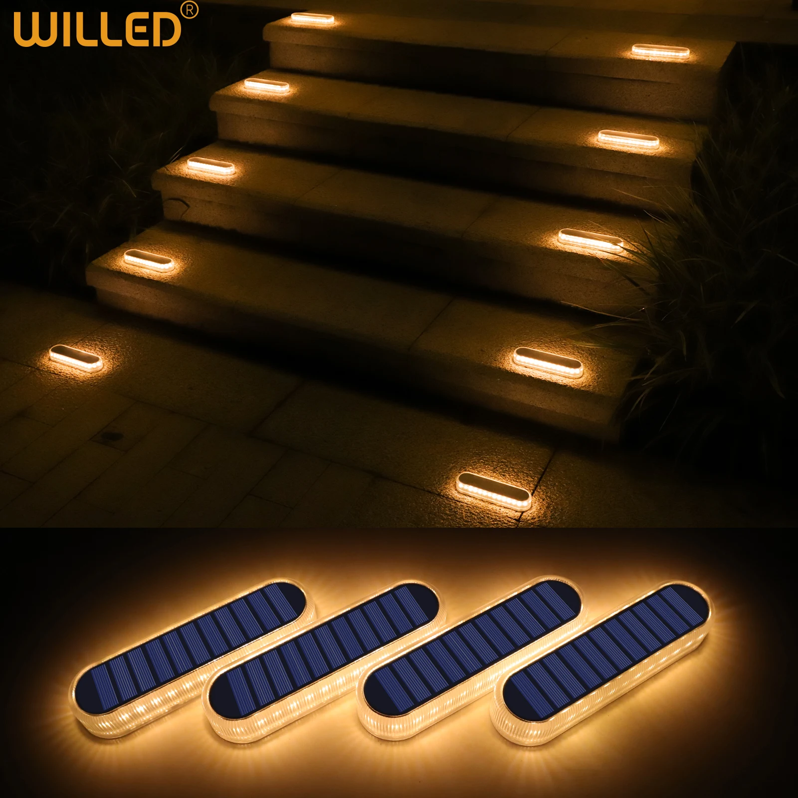 Уличная Водонепроницаемая светодиодная панель на солнечной батарее большая