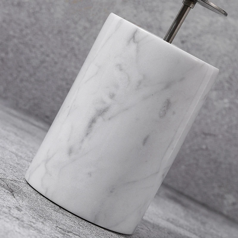 

Natural Marble Push Toothpick Holder Luxury White Home Living Room Restaurant Hotel Toothpick Storage Decor Box