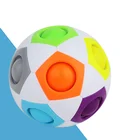 Веселые креативные сферические Волшебные кубики, скоростной Радужный шар, Детские Волшебные радужные кубики, Обучающие Развивающие игрушки-пазлы с 12 отверстиями