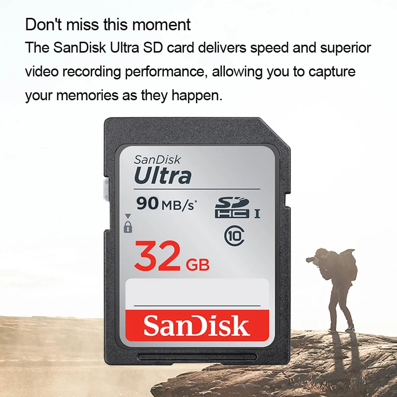 Двойной Флеш накопитель SanDisk Ultra оригинальный SD карта 16 Гб оперативной памяти 32