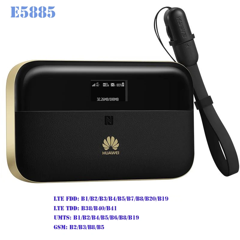 Разблокированный HUAWEI E5885Ls 93a cat6 Мобильный Wi Fi PRO2 с 6400 мАч Power Bank батареи и один RJ45 LAN