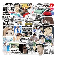 103050pcspack japanese anime initial d lable stickers for notebook motorcycle skateboard computer mobile phone decal cartoon