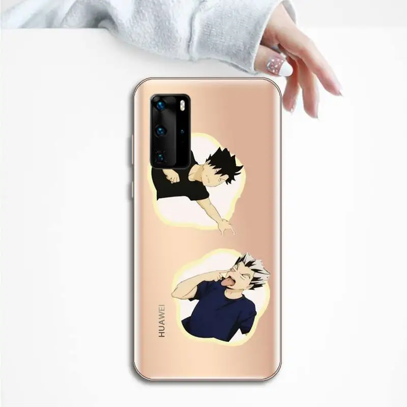 

HAIKYUU!! School badge style Phone Case Transparent for Huawei P honor 8 10i 20 30 40 smart 2019