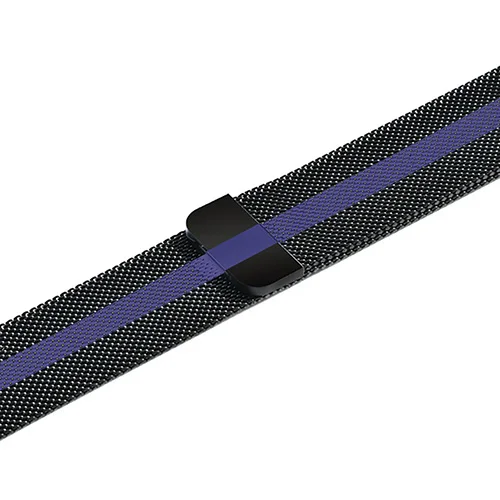 Миланская петля браслет из нержавеющей стали для Apple watch 1 2 3 42 мм 38 мм металлический ремешок для iWatch серии 4 5 40 мм 44 мм браслет - Цвет ремешка: black-blue-black