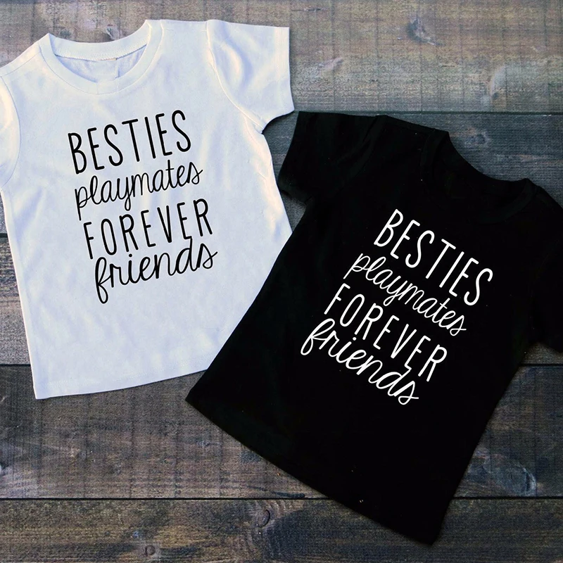 Футболка с надписью &quotBest Friends" для детей|Тройники| |