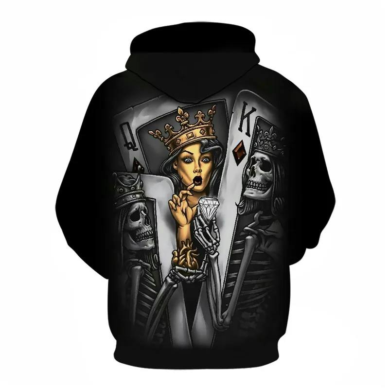 Skull Printed 3D Sweatshirt Men Women Black Design Hoodies Homme Autumn Long Sleeve Tracksuit For Male Hoody Drop Ship