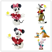 5piece 8cm disney original classic mickey mouse minnie kangaroo action figure collectible model toy christmas tree ornament toys