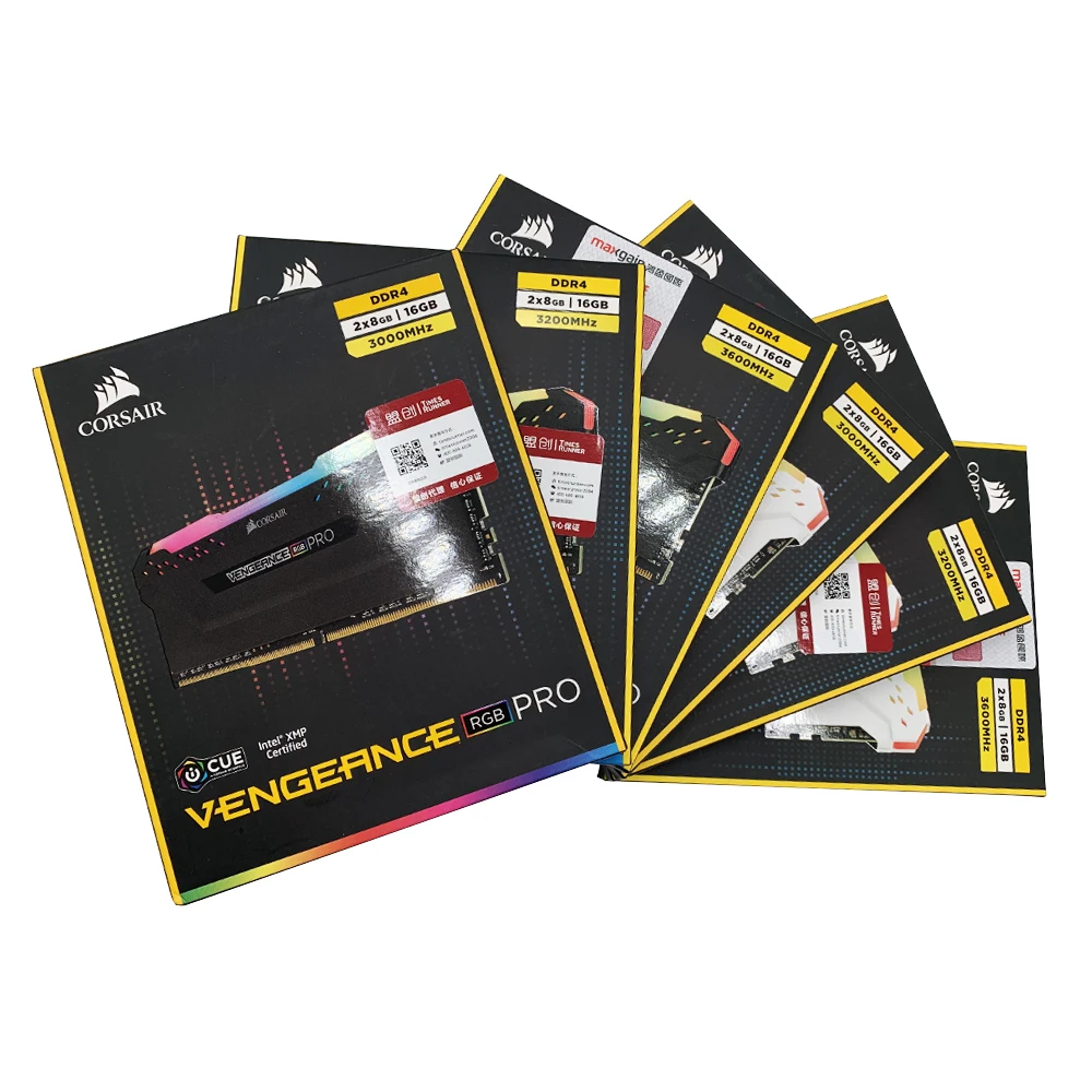 Corsair Комплект VENGEANCE лей VENGEANCE®RGB PRO 16 ГБ(2x8 ГБ) DDR4 DRAM 3000 МГц 3200 C16 C18 черный|Оперативная
