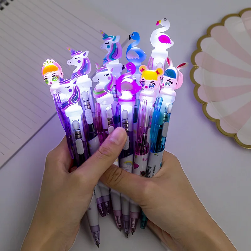 

36 pcs/lot Creative Unicorn Flamingo Ballpoint Pen Cute Light Signature Ball Pens Stationery Gift Office school supply