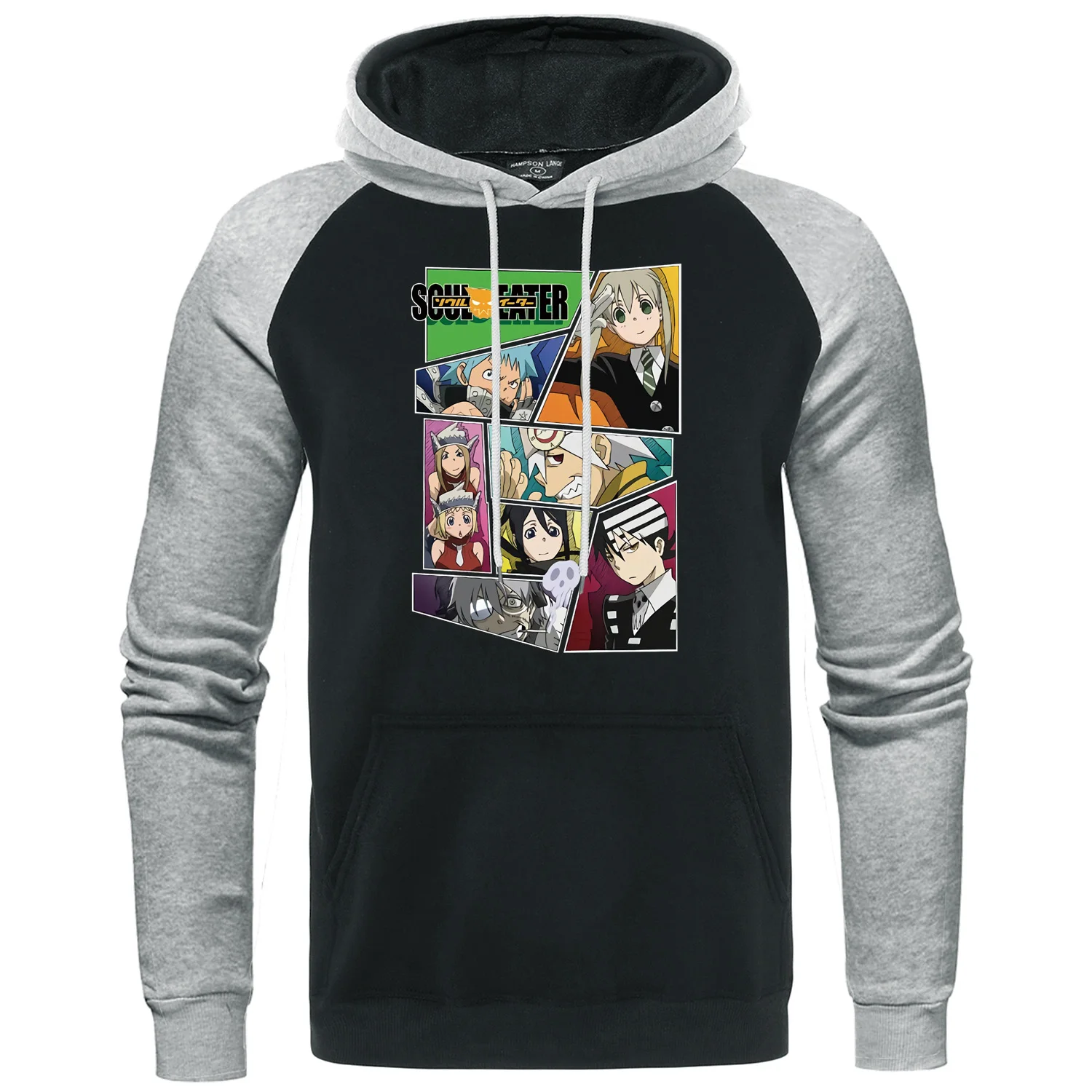 Мужская толстовка с капюшоном в стиле японского аниме Soul Eater теплая флисовая