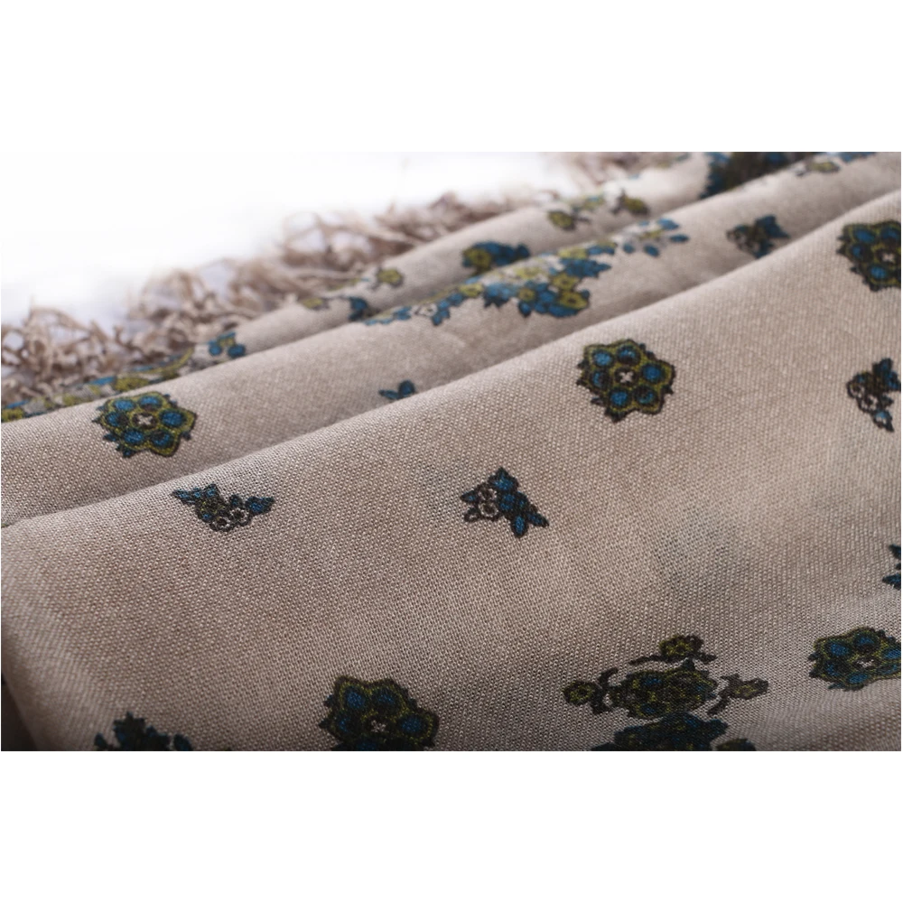 Модный шарф для женщин шали с цветочным принтом палантины треугольная бандана