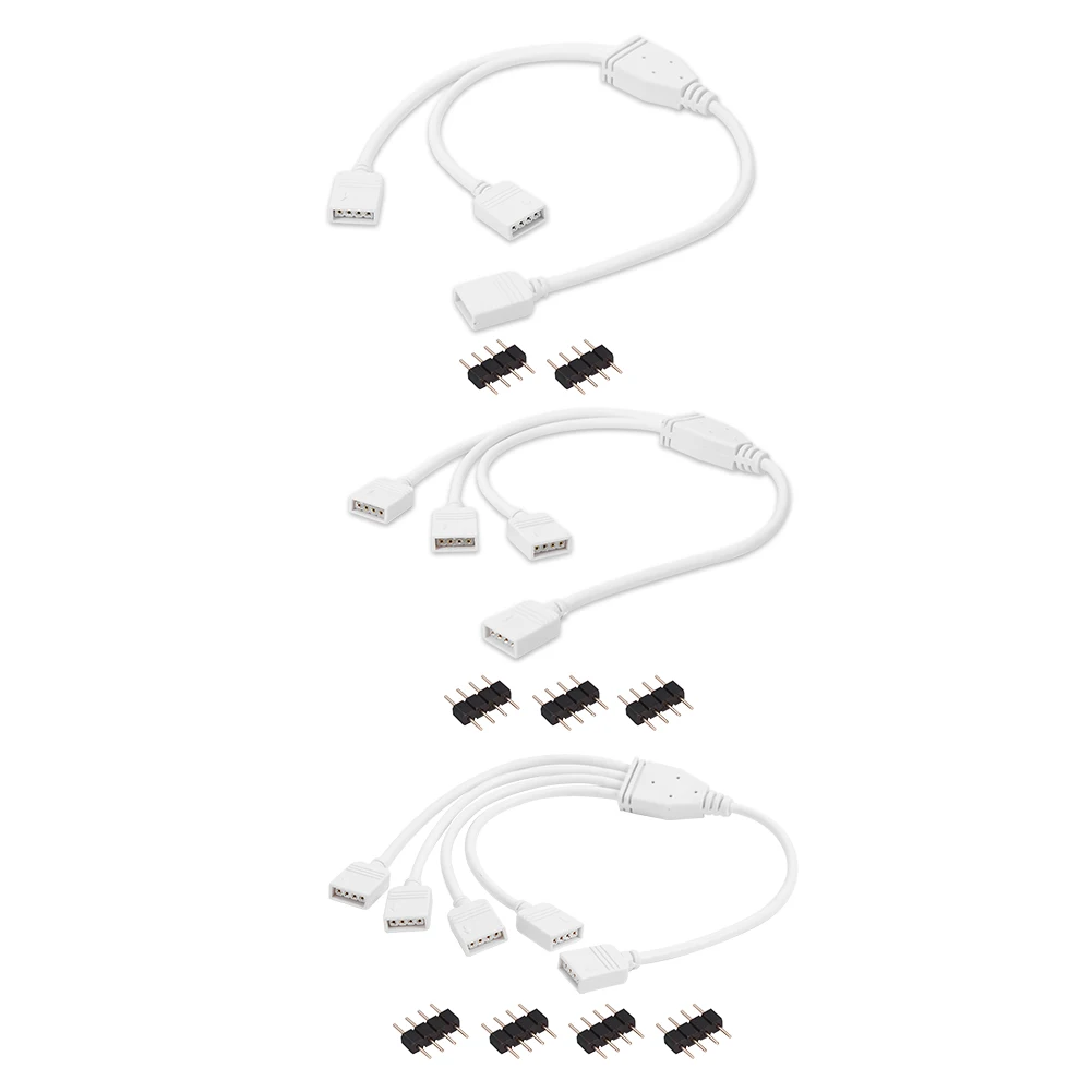 4 контактный разветвитель RGB Удлинительный кабель светодиодный светильник