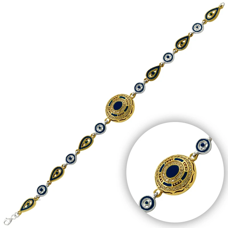 

Серебряные кабошоны Silverlina, аутентичный браслет