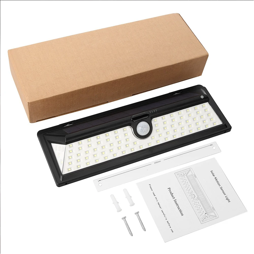 120 светодиодный светильник на солнечной батарее уличный солнечный с датчиком