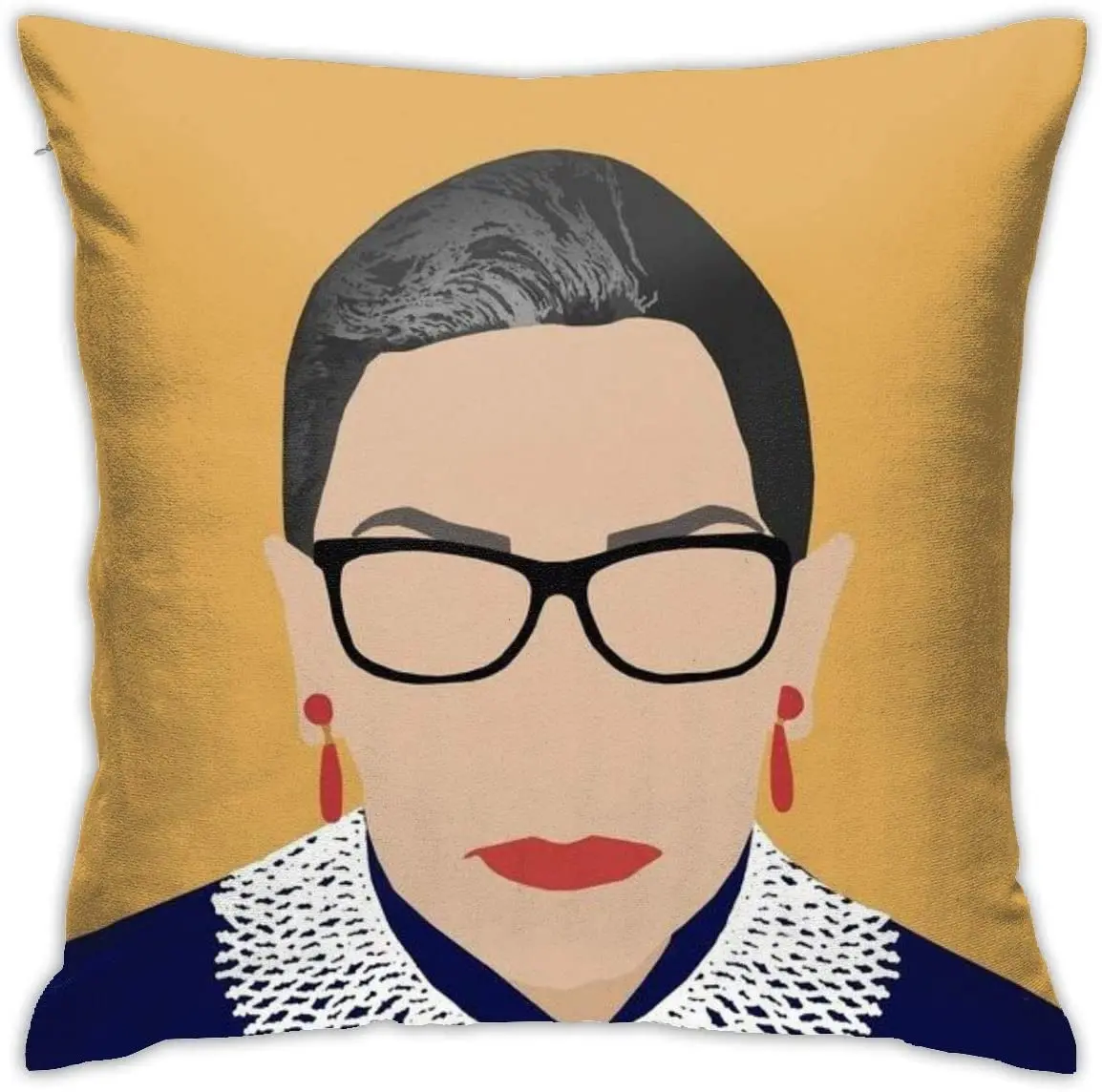 

WANGLU Ruth Bader Ginsburg Throw Pillow Covers Decorative Cushion Sofa Square Pillow Case 1818 Inch