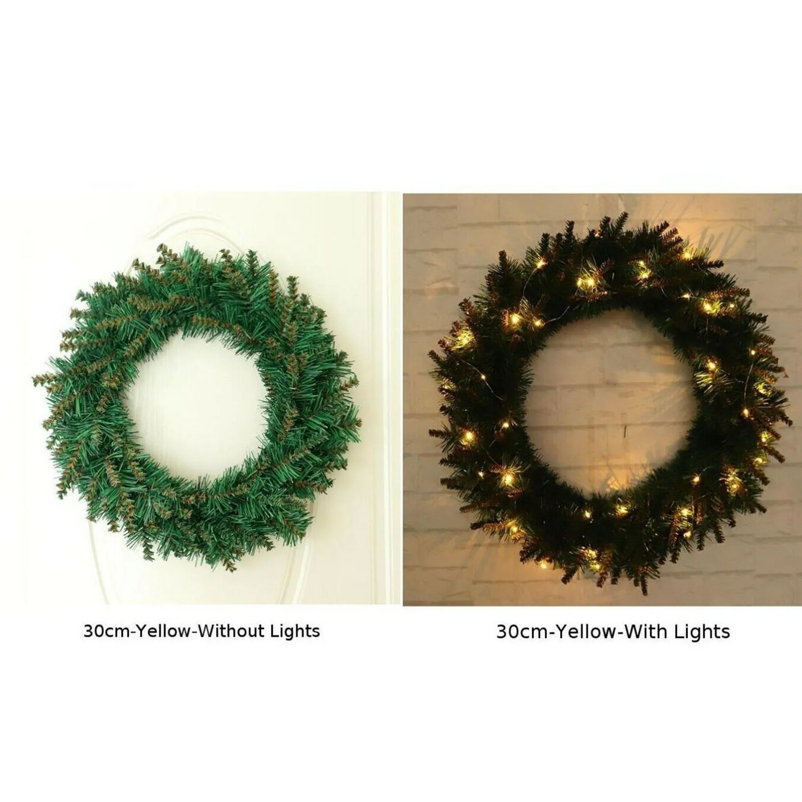 Искусственная Рождественская цветочная гирлянда из сосны 30 см подвесное