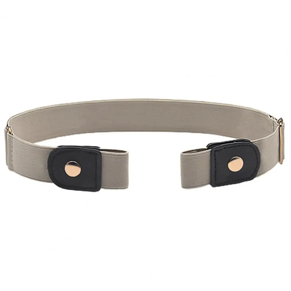 

Waist Belt Adjustable Buckle Free Faux Leather Stretch Waist Belt for Women