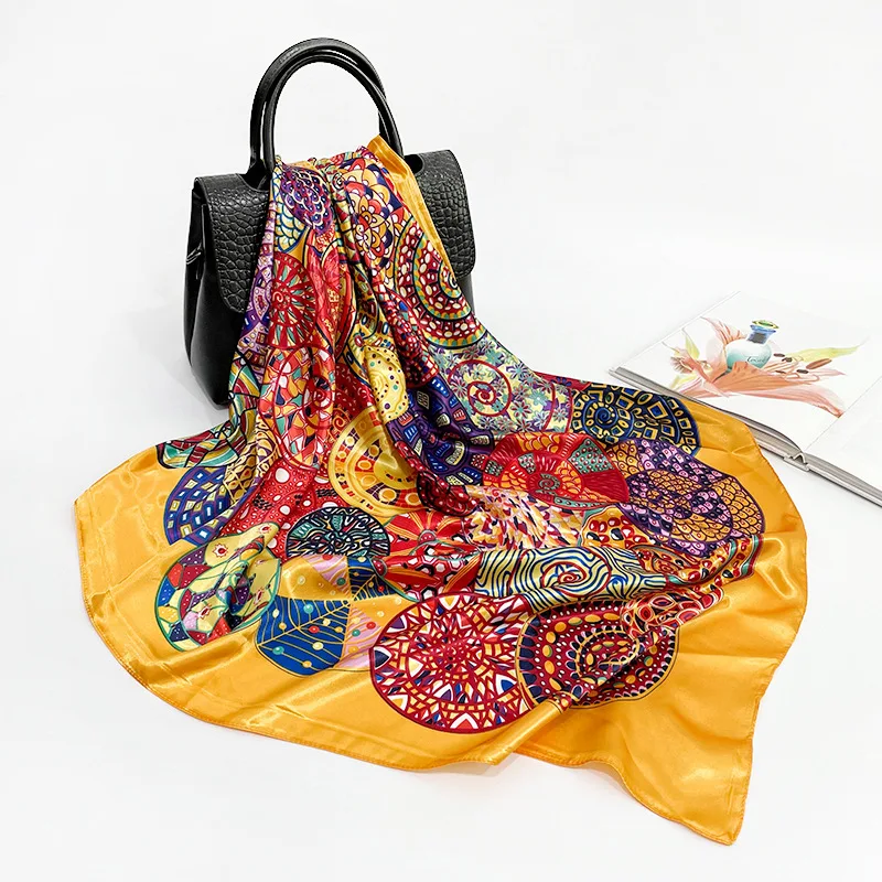 

scarf 100% silk feeling wraps Headscarf Female bufanda mujer echarpes Coverups Hijabs Bufand de seda Foulard en soie solar playa