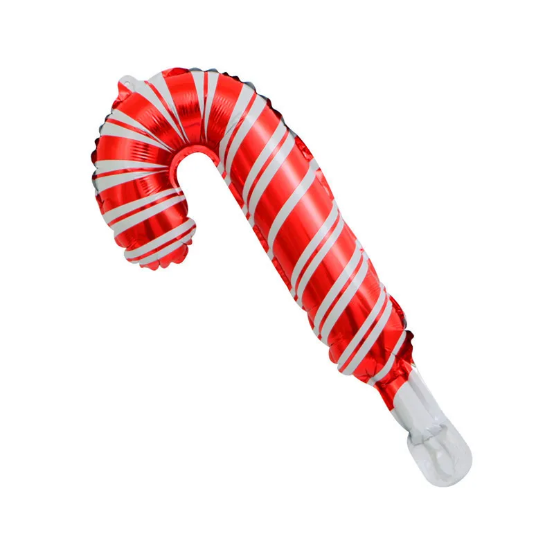 walking stick 10 шт Мини Рождественские шары с утолщённой меховой опушкой, Globos Хэллоуина украшения, воздушные шары и снеговиком Лось Санта Клаус надувной шар игрушки - Цвет: walking stick