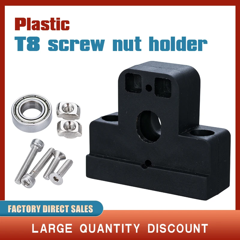 

Plastic T8 screw nut holder / Fixer for 2020 2040 aluminium profile Creality 3D CR-10 ender-3 3D Printers Parts