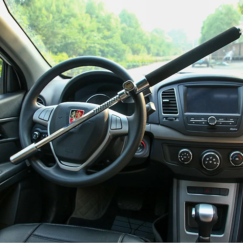 General Motors U-shaped steering wheel lock Interior anti-theft lock Adjustable and retractable Directional safety lock