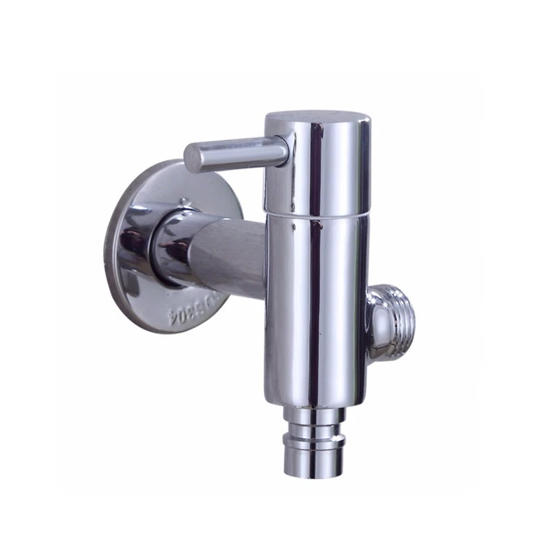 

Chrome Finished Brass Double Using Washing Machine Faucet Dual Holder Outdoor Tap Practical Garden Faucet Bibcock G1/2'