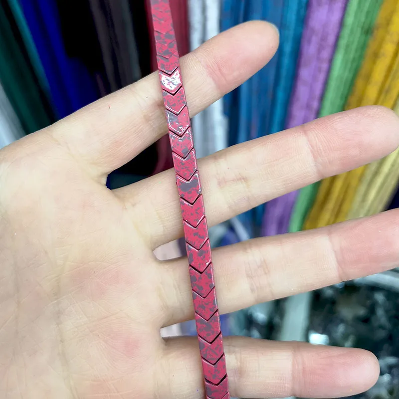 

Multicolor Coated Hematite Stone Arrow Beads Triangle DIY Accessories Handmade for Making Jewelry Bracelet Necklace XPC012