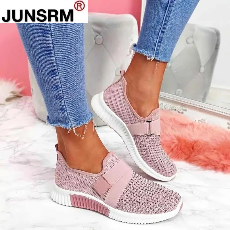 

Женские кроссовки 2021, Весенняя легкая дышащая повседневная обувь без шнуровки, Женская Вулканизированная обувь, обувь для бега и прогулок, ...