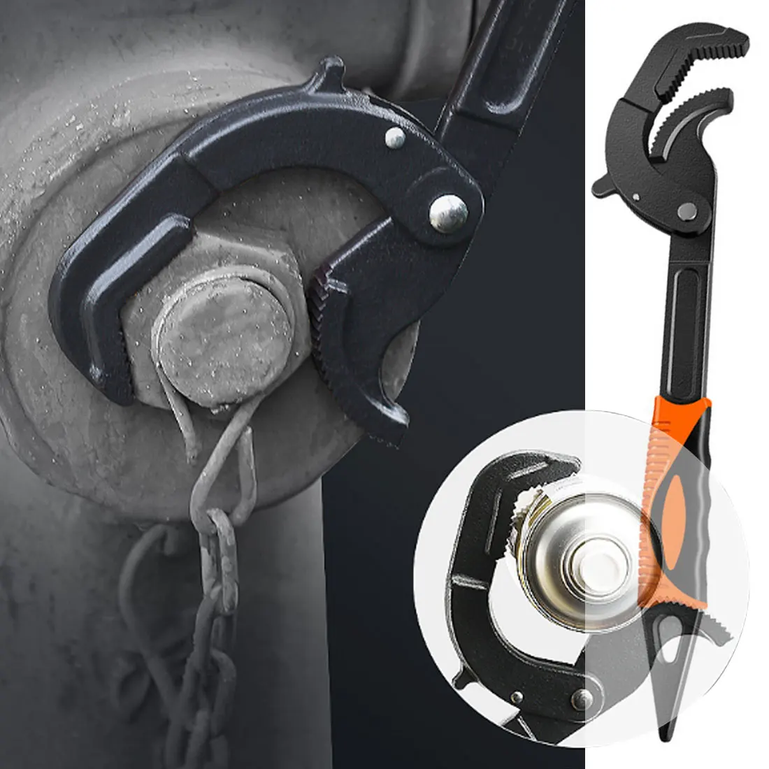 

Open End Wrench Universal Key Pipe Wrench 14-30/30-60mm Spanner Set High-carbon Steel Snap Grip Tool Plumber Multi Hand Tool