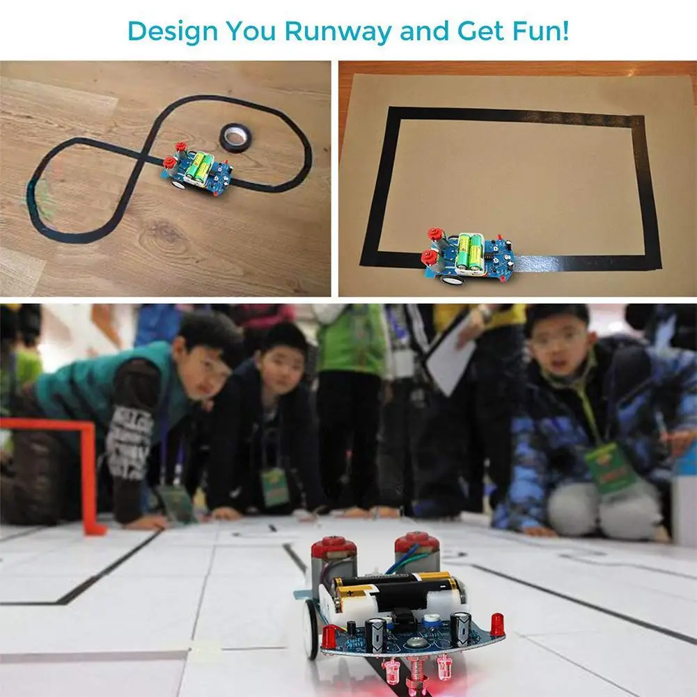

D2-1 Smart Robot Car Kits Intelligent Tracking Line Car Photosensitive Robot DIY Kit Patrol Automobile Parts DIY Electronic Toy