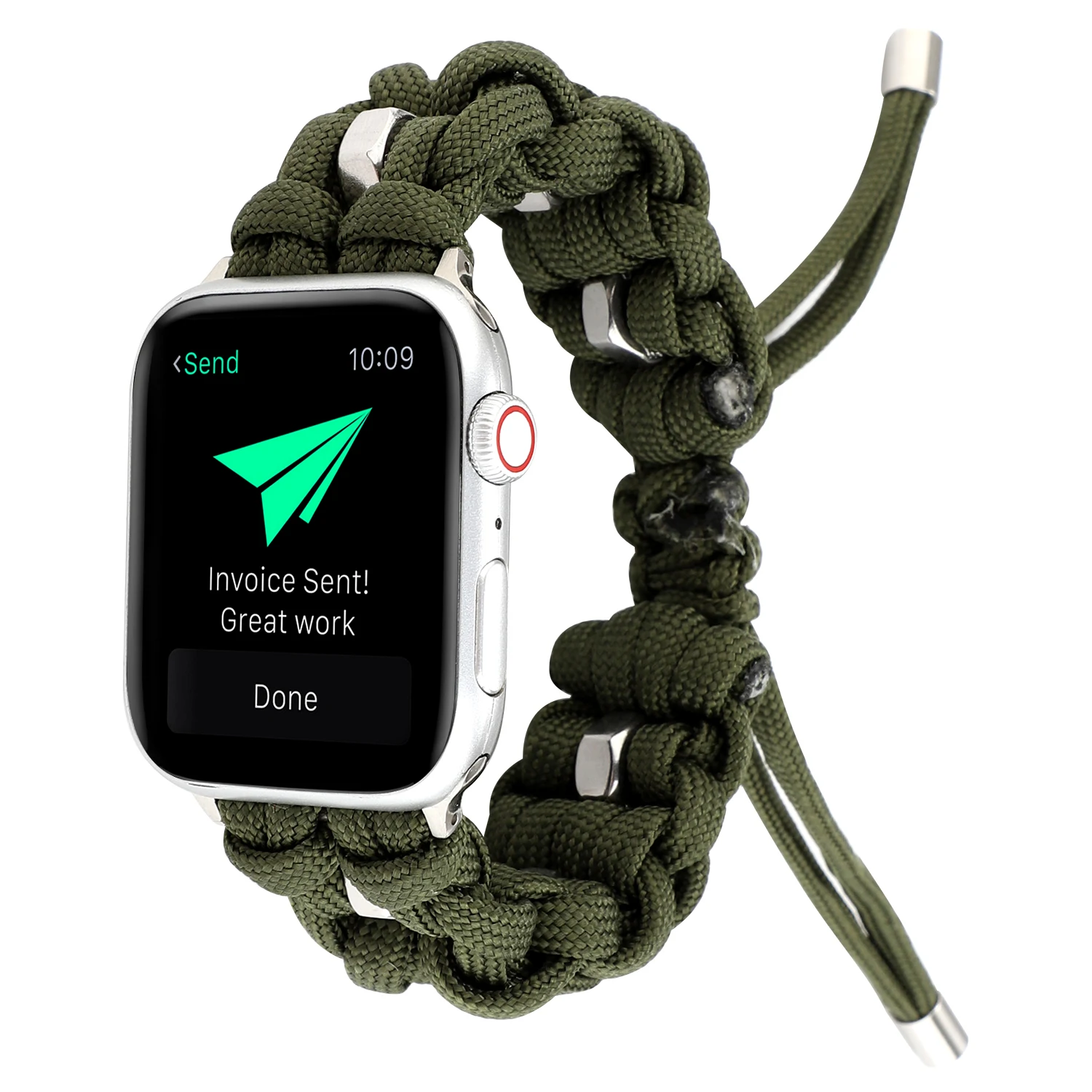 Спортивный тканый браслет из нейлоновой веревки для Apple Watch 38 мм 42 мм 40 мм 44 мм для iWatch 5 4 3 2 1