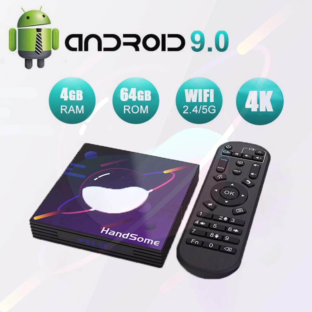 4G 64G A95X R3 медиаплеер Android 9,0 4GB ram 64GB 32GB 4K Smart tv Box RK3318 2,4G/5 GHz Wifi USB3.0 Google Play Netflix Youtube - Цвет: 4G 64G