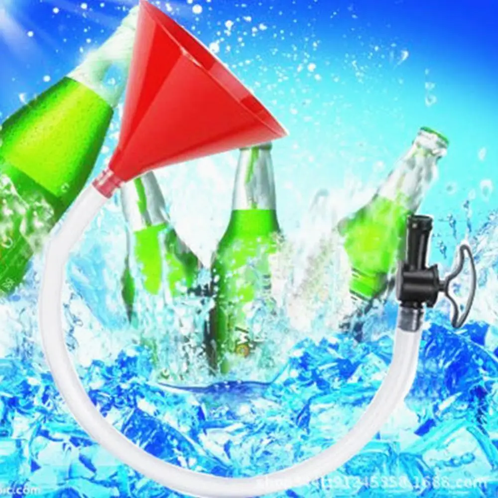 

Plastic Filling Funnel Beer Funnel Wine Liquid Pipe Beer Plastic Valve Bar Party Tube Drinking For Birthday Festivals Tool O0J0