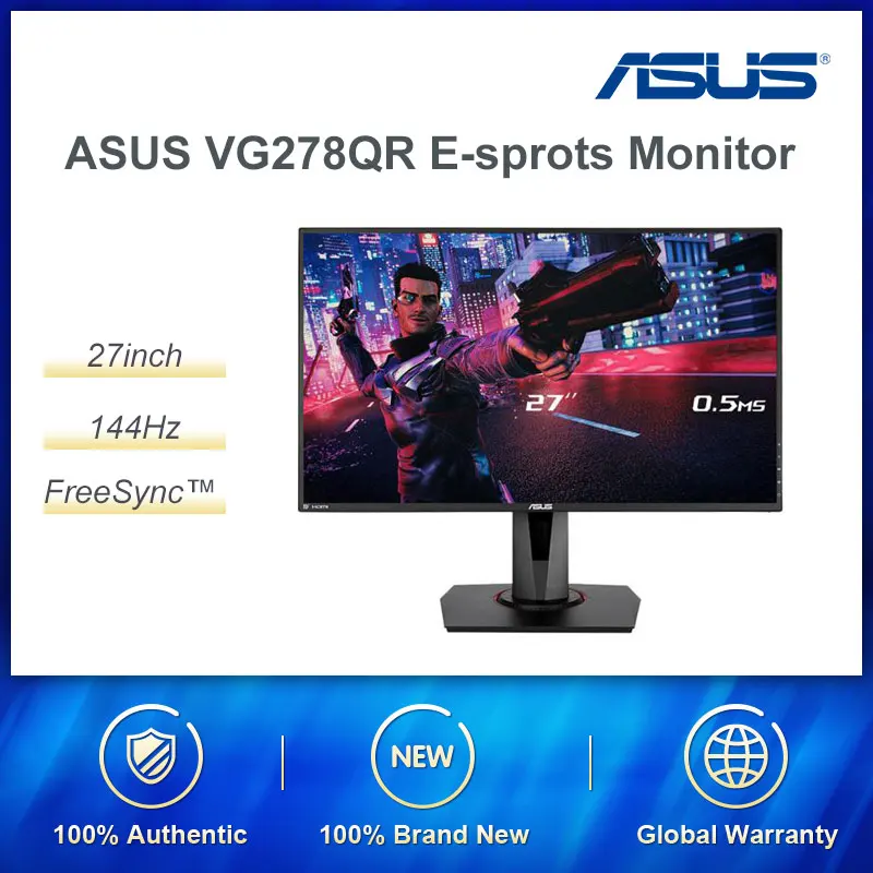 ASUS VG278QR 27 дюймов Адаптивная синхронизация (FreeSync™) 0 5 мс MPRT 144 Гц/165 Гц быстрый