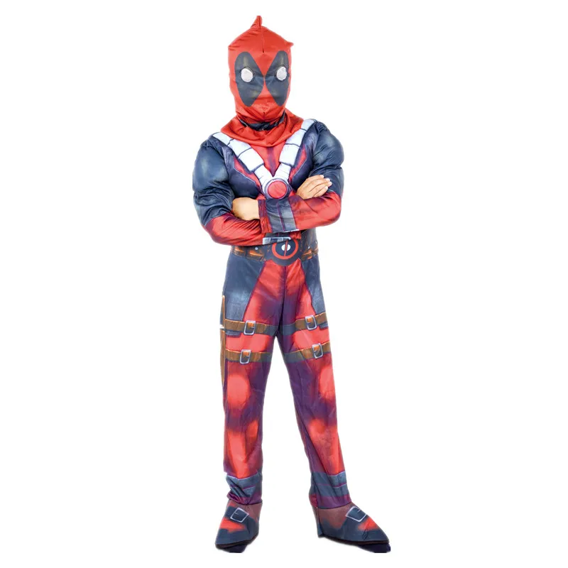 Детский костюм супергероя для косплея на Хэллоуин/Карнавал Дэдпул |