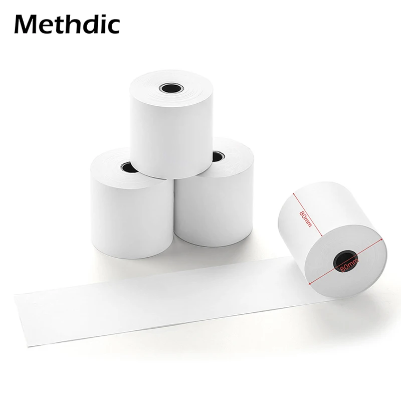 

Methdic 10rolls 80x80mm Thermal Roll Paper Bill Ticket Printing For Cash Register