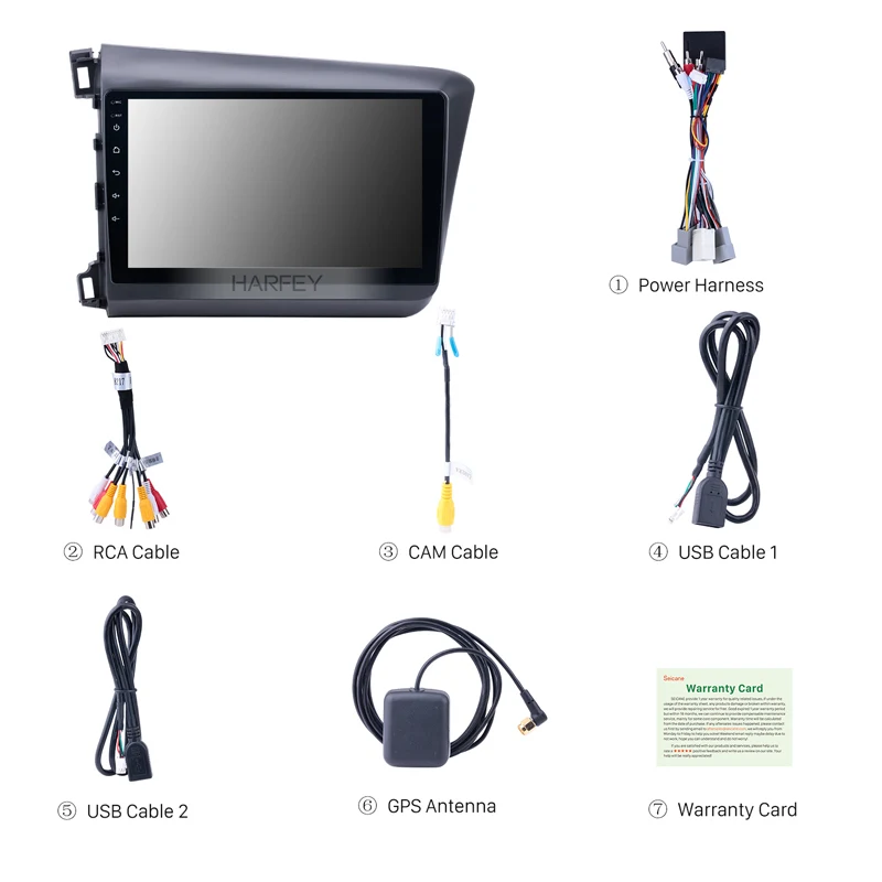 Harfey 10 1 ''Android 8 автомобильный навигатор Muiltimedia плеер для 2012 2013 Honda Civic радио GPS